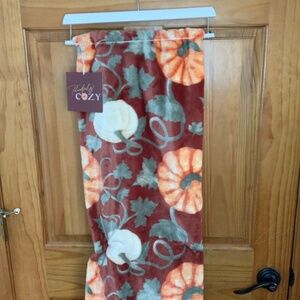 Thanksgiving/Fall Themed Fleece Blanket - Cozy Up in Style!